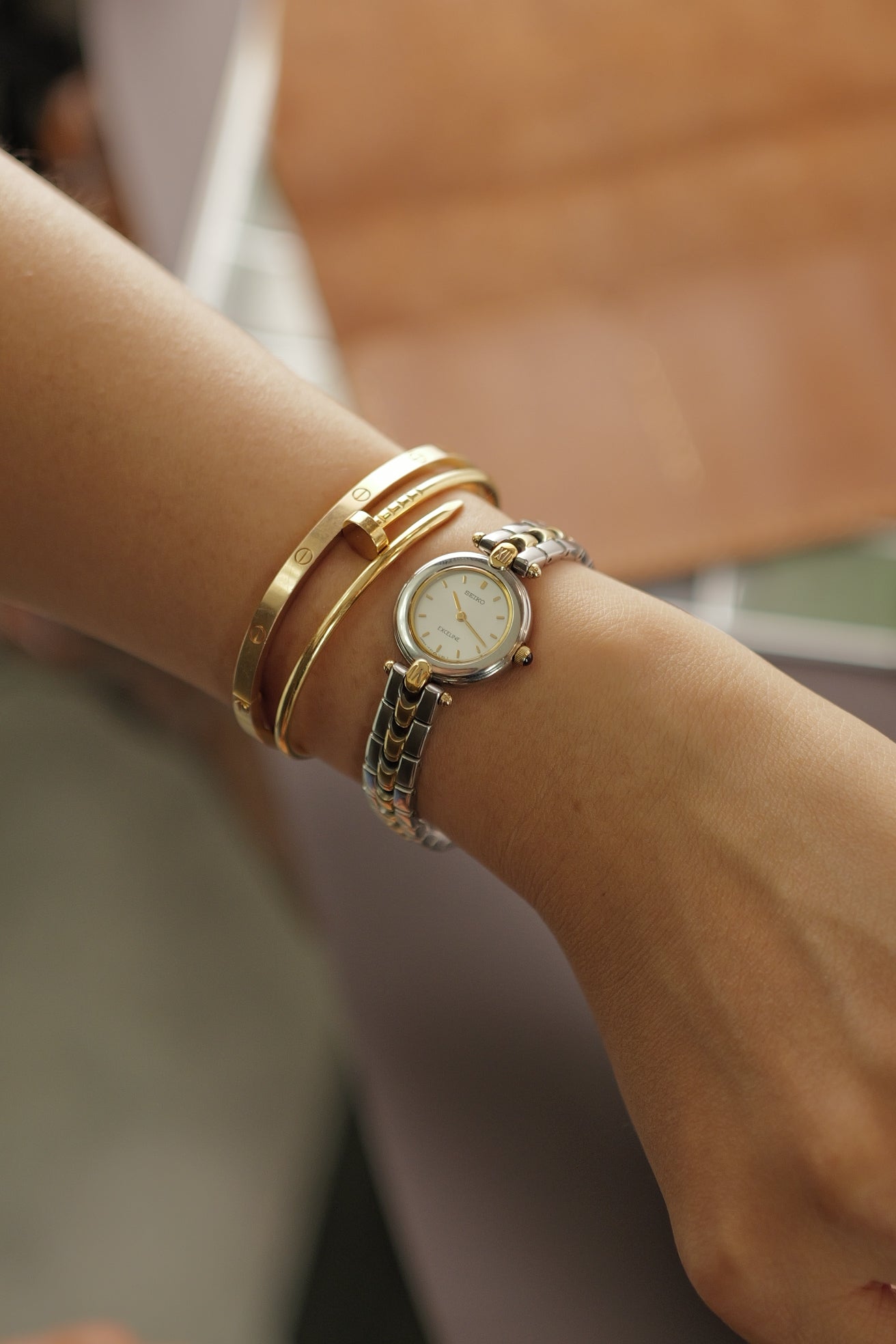 Seiko Exceline Polished 2-tone Bracelet Circa. 1990