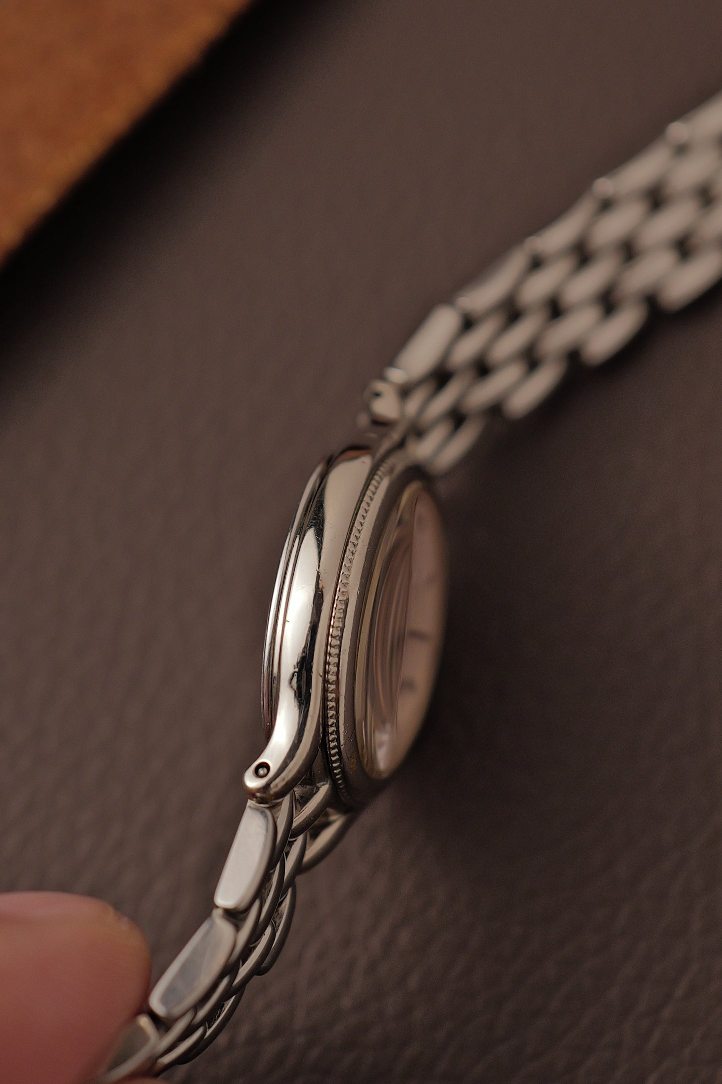 Seiko Exceline Bracelet with pink mother of pearl dial Circa. 1990