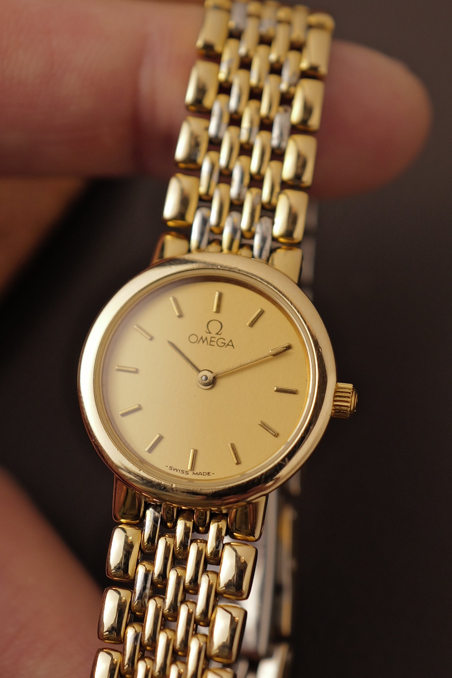 Ladies Omega De-ville "Golden" Circa. 1991 Quartz Full set