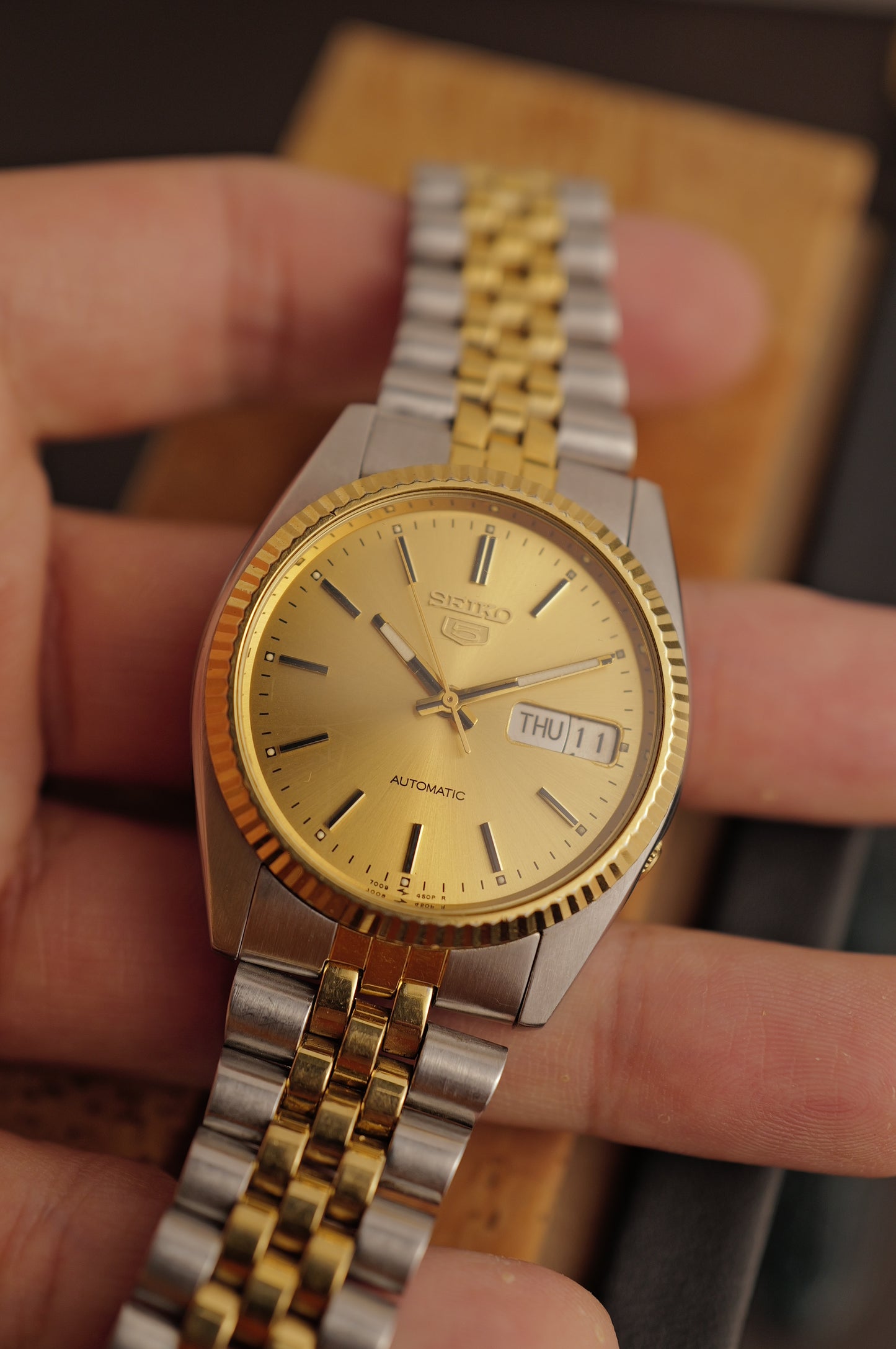 Seiko 5 "Datejust" in two tone 7s26-3110 Circa.2000