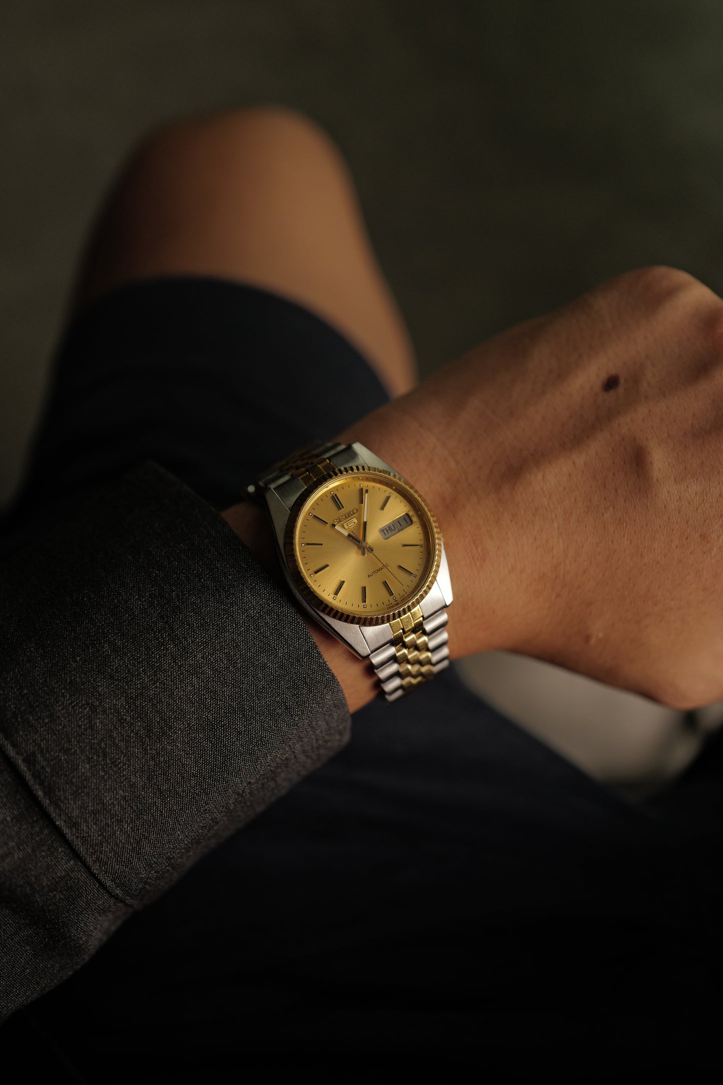 Seiko 5 "Datejust" in two tone 7s26-3110 Circa.2000