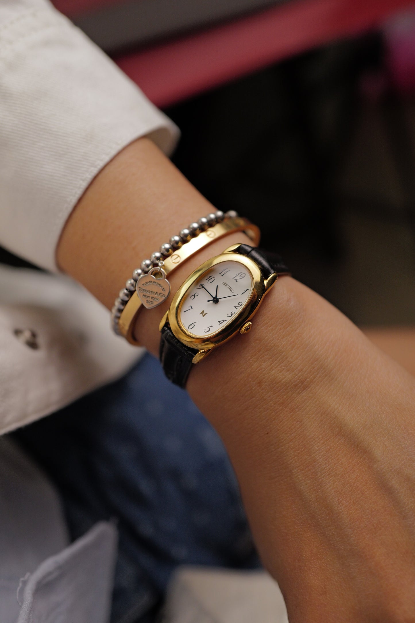 Seiko Ladies "Baignoire" Gold