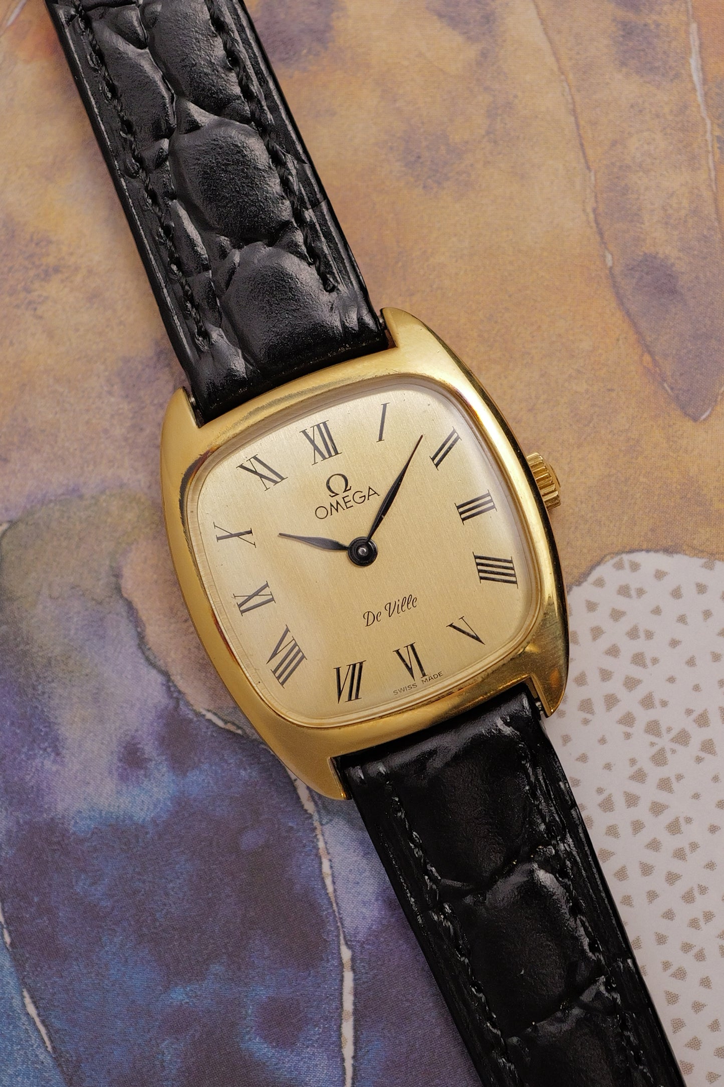 Omega De-ville Cushion Case Roman numeral Manual Winding