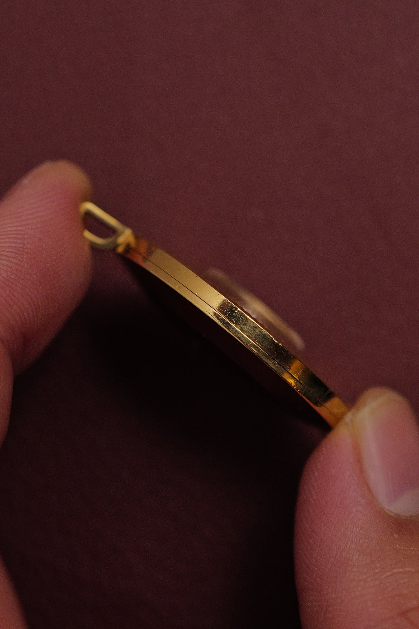 Guilloche Cased Seiko Pendent 21-7160 Manual Winding 1987 with original caseback sticer