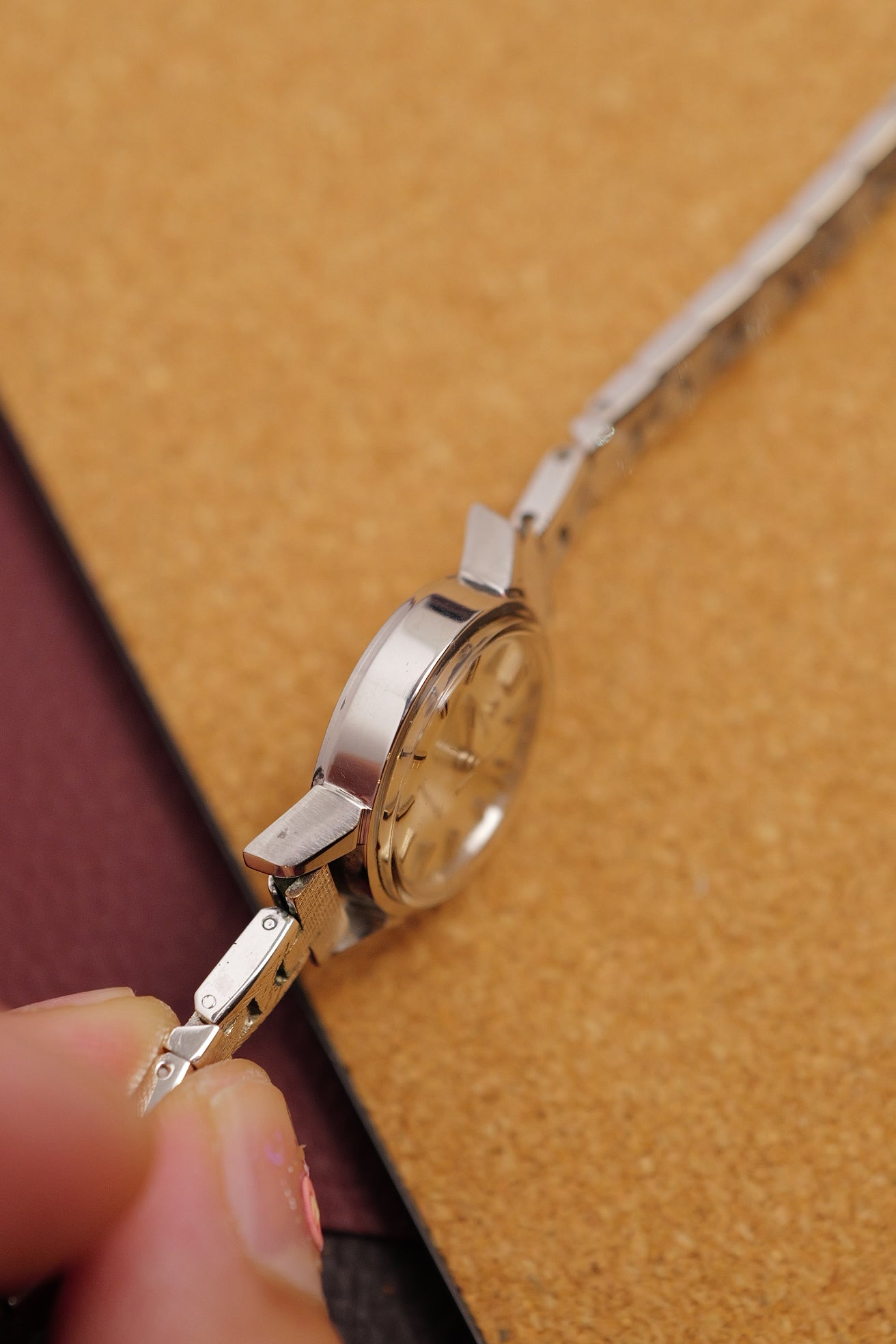Omega Seamaster Ladies on vintage bracelet Circa. 1970s