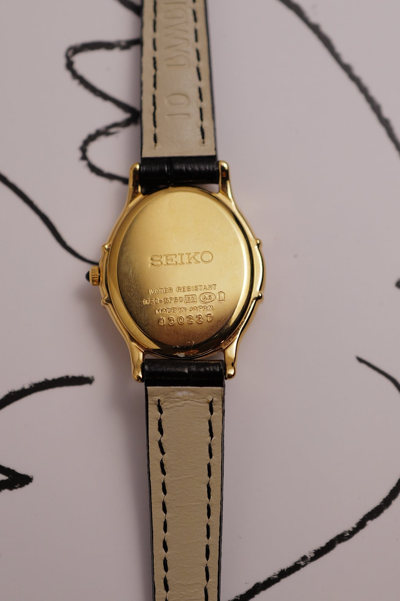 Seiko Exceline Art Deco Diamond Case with Mother of Pearl Dial
