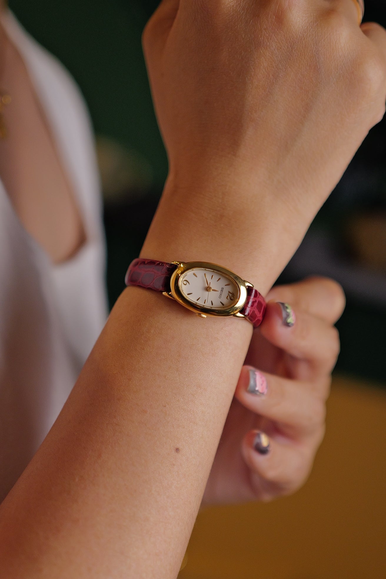 Seiko Ladies "Baignoire" Mini in Gold