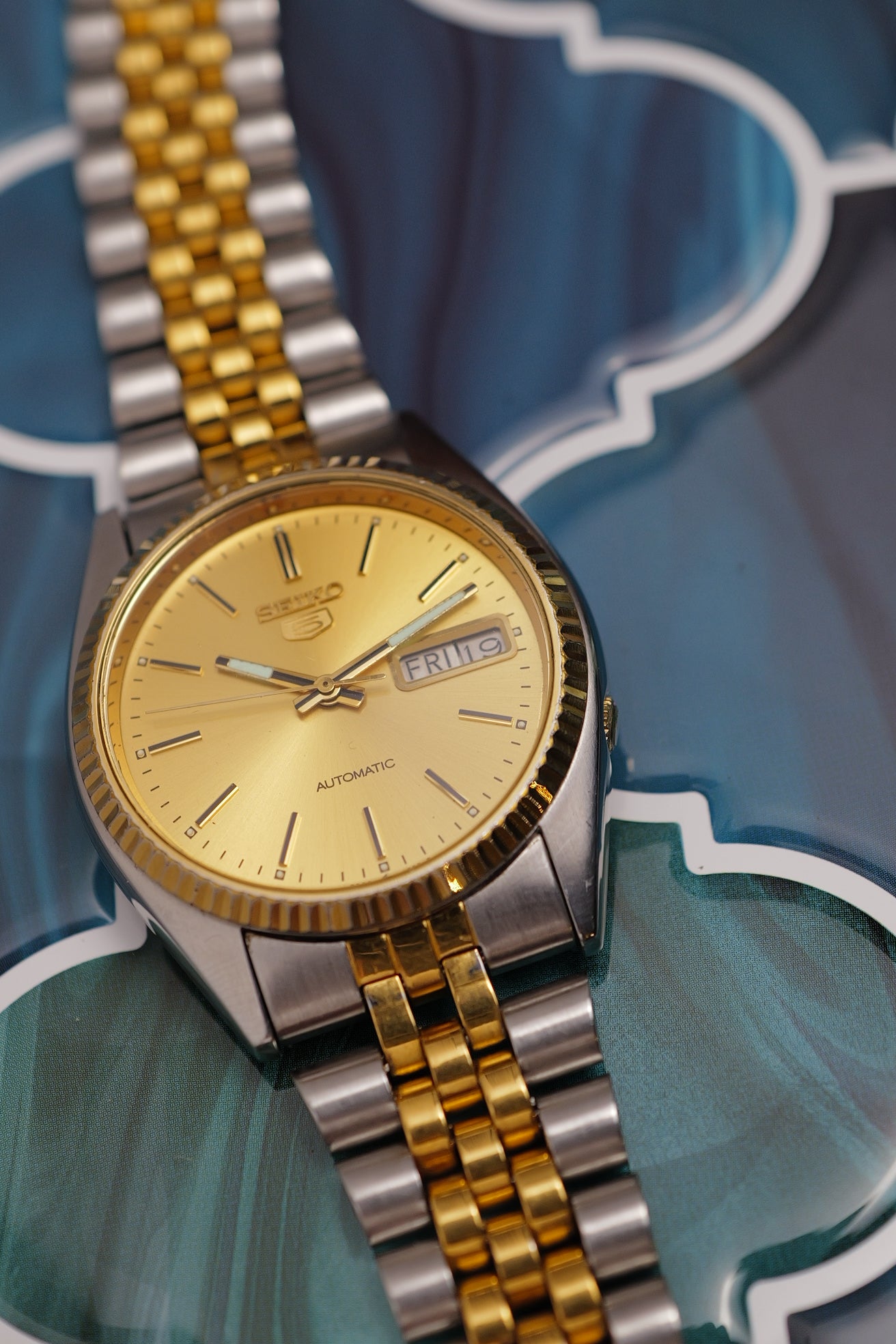 Seiko 5 "Datejust" in two tone 7s26-3110 Circa.2000