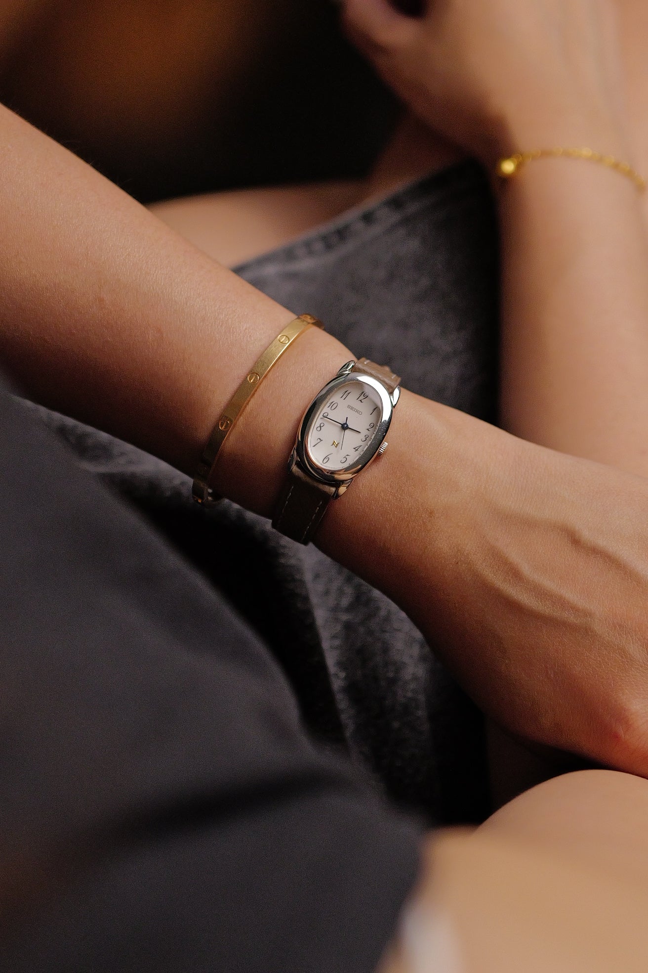 Seiko Ladies "Baignoire" in steel