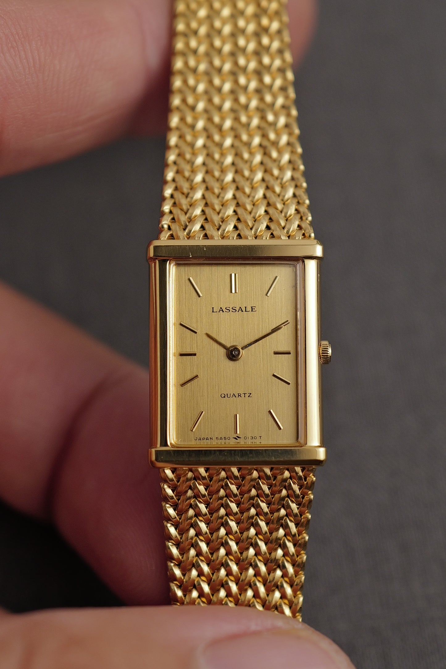 Seiko Lassale Tank Integrated Bracelet Circa. 1985
