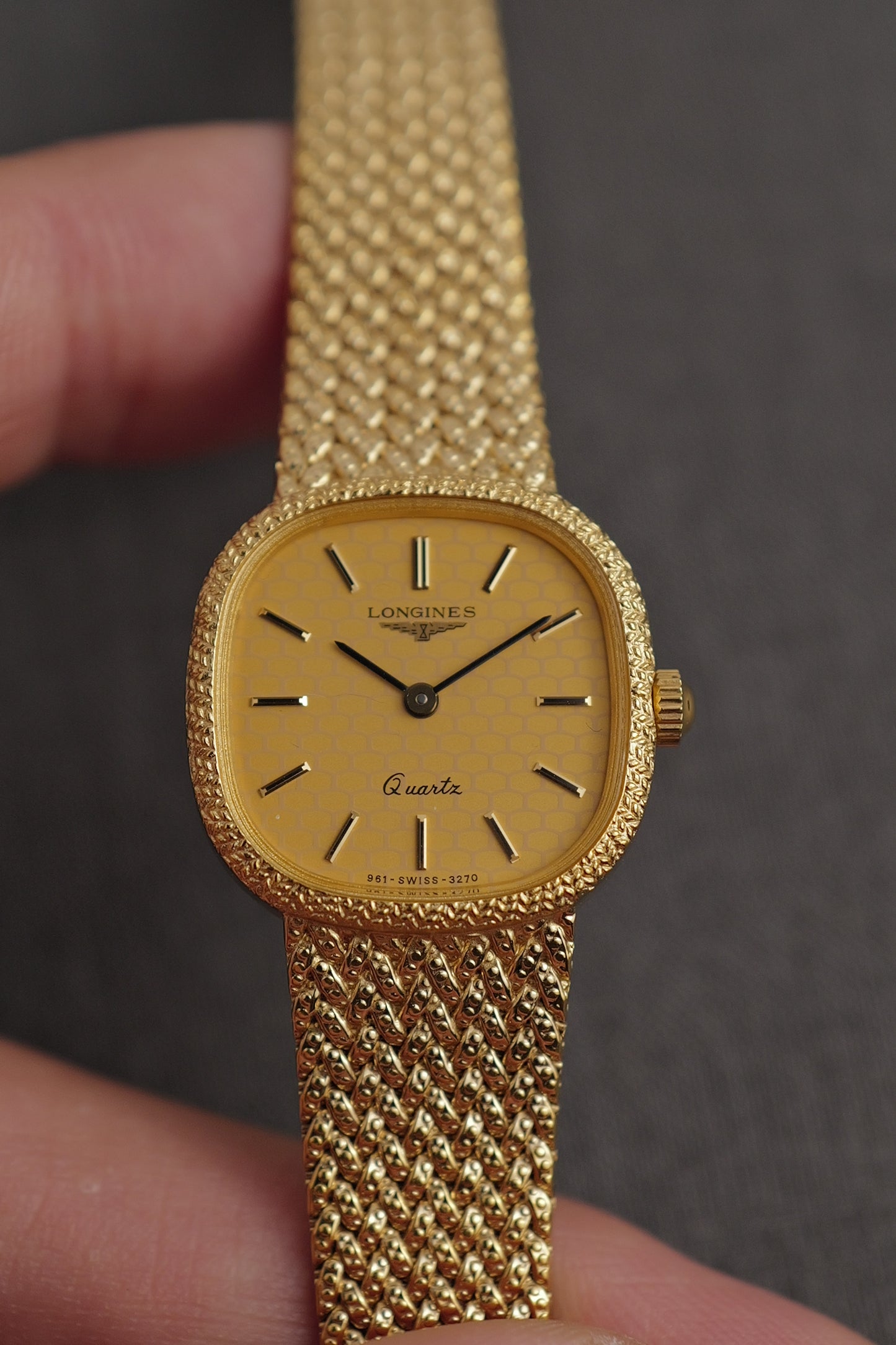 Longines integrated Bracelet Ladies Quartz with adjustable buckle