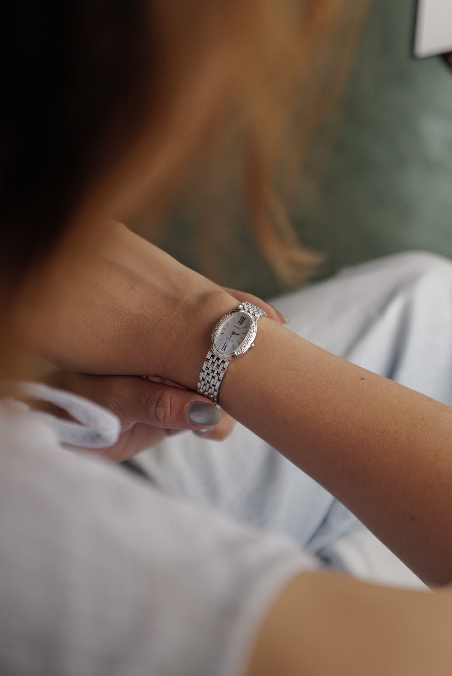 Seiko Exceline Mother of Pearl Diamond Bezel. 1994