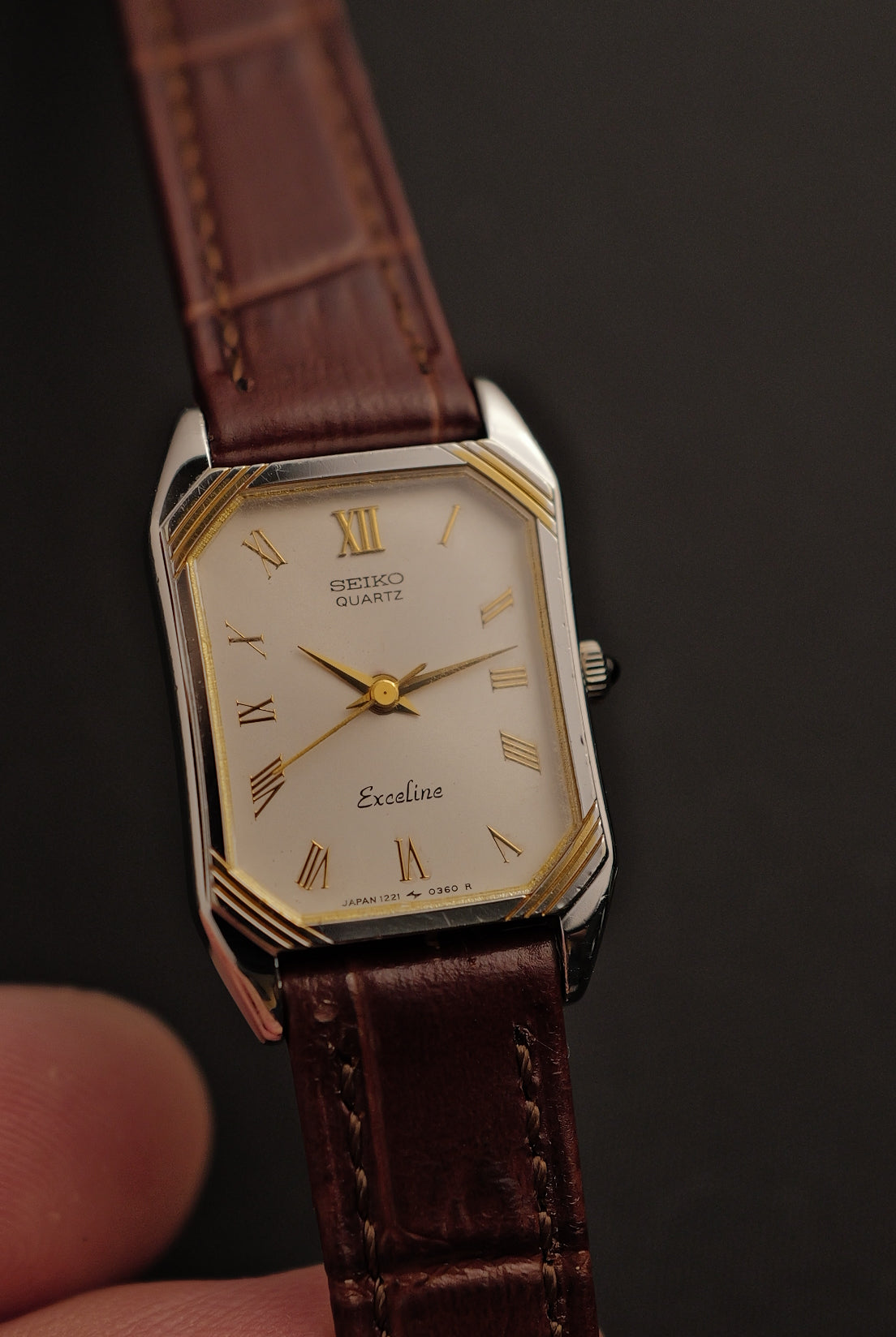 Seiko Exceline "Art-Deco case" Tank Circa. 1982