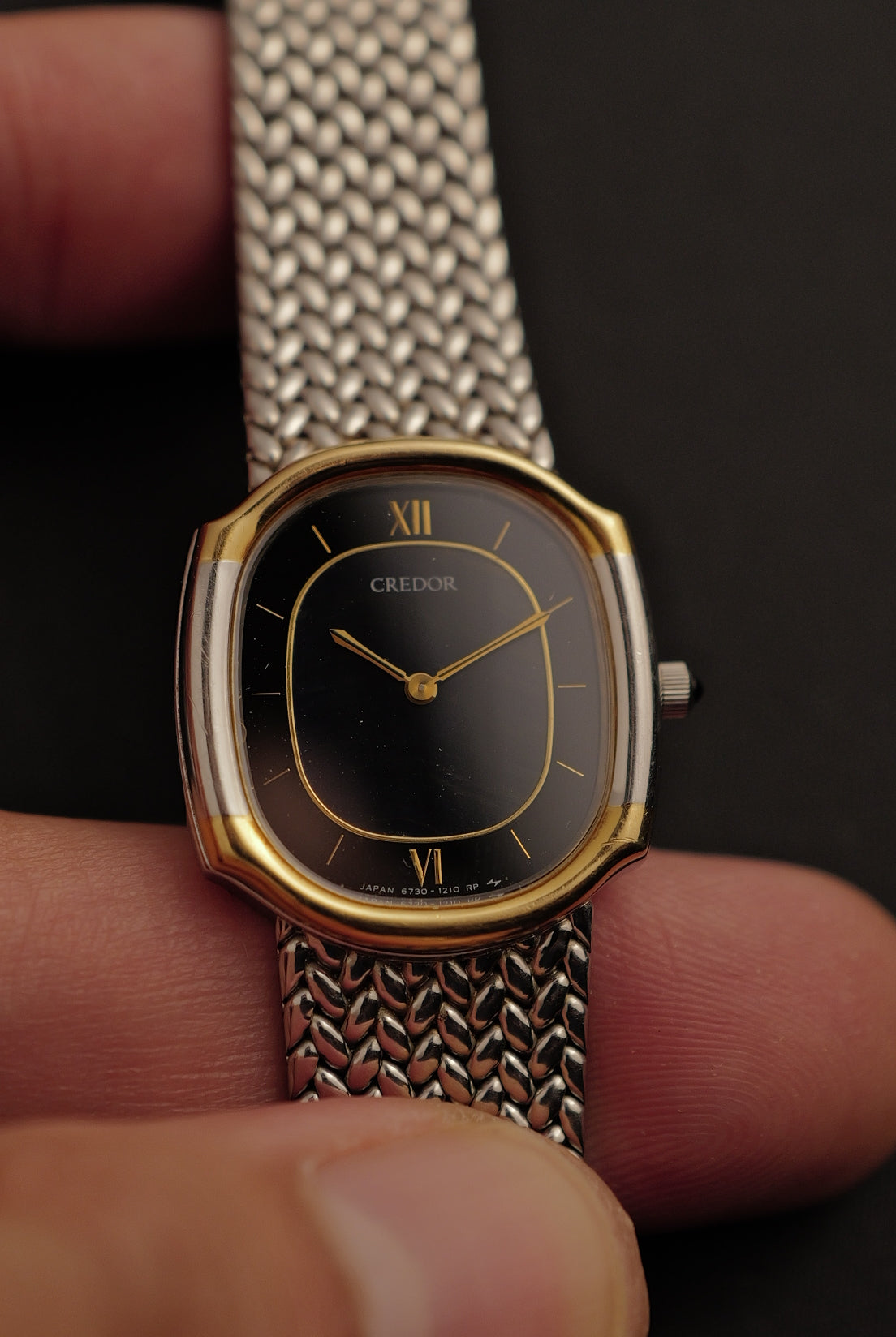 Credor Ladies Green Tiger eye Stone dial Circa. 1993
