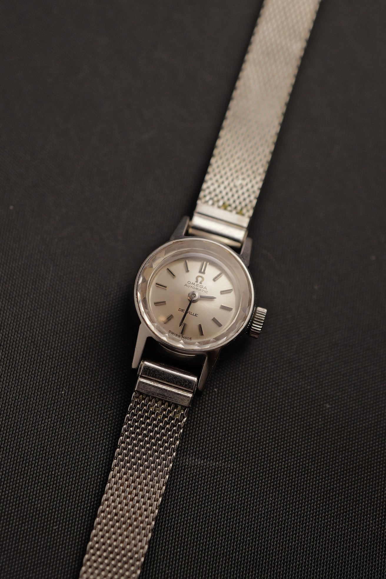 Ladies Omega Cocktail Watch w/ faceted Glass & Automatic movement