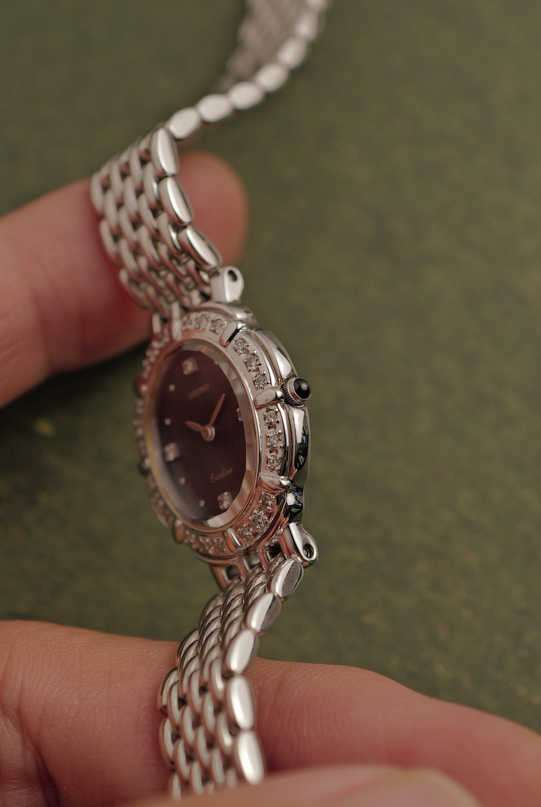 Seiko Exceline "Diamond petals" Mother of pearl circa. 1990