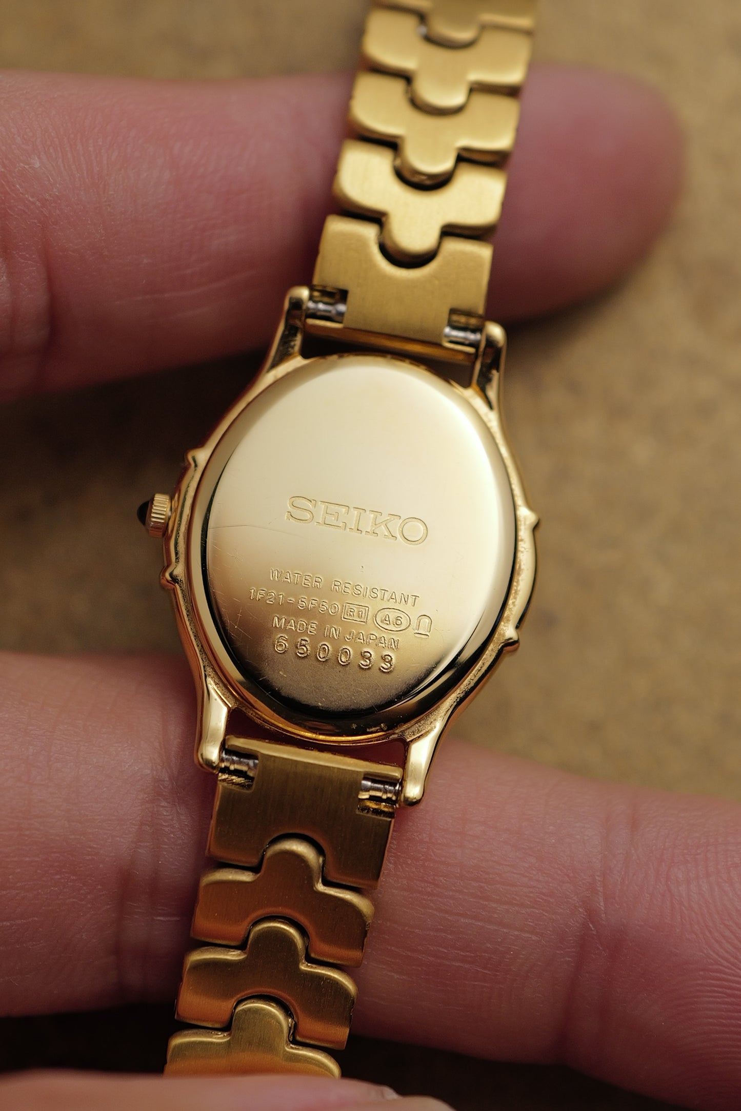 Seiko Exceline MOP Art Deco Diamond on Custom bracelet Circa.1996