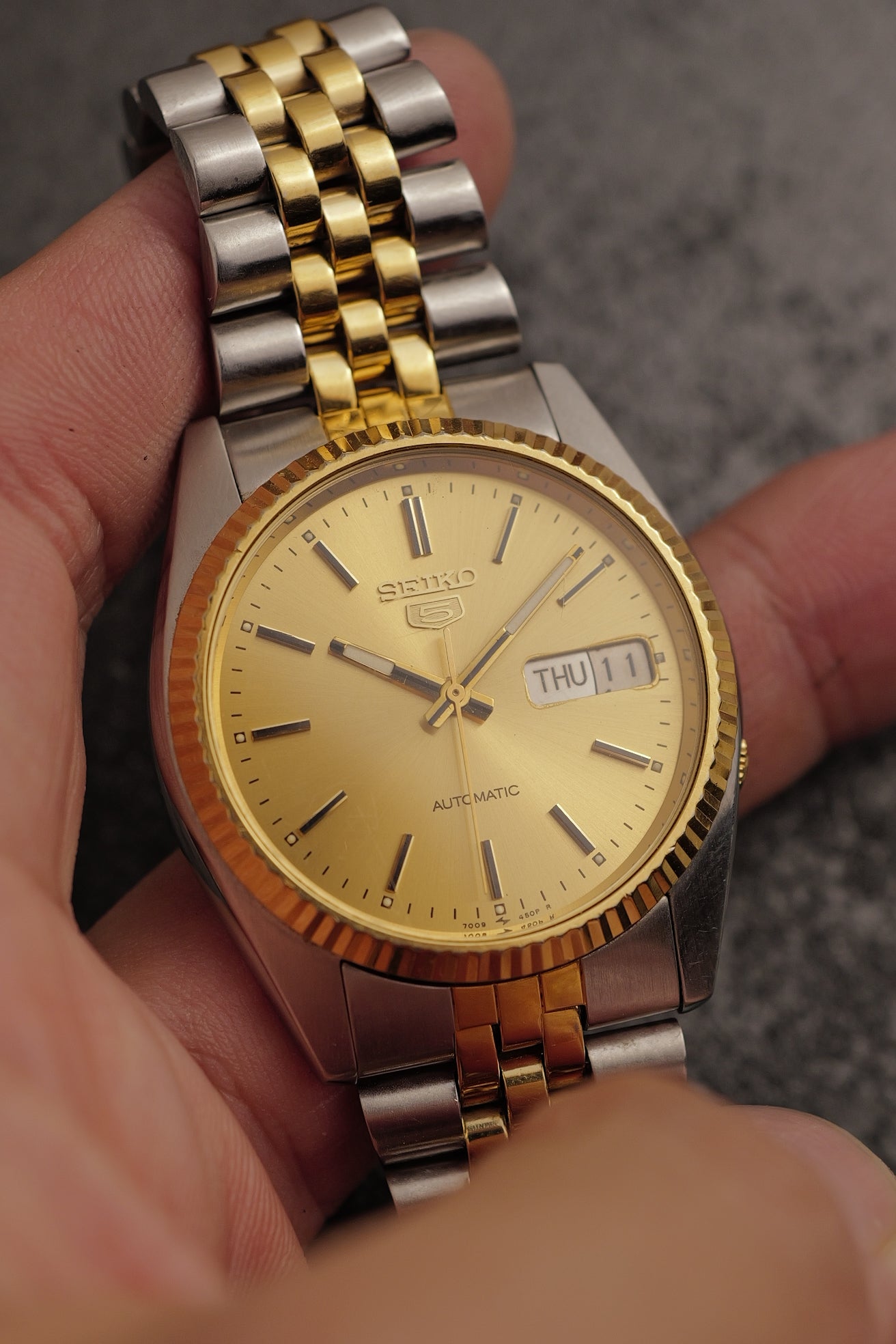 Seiko 5 "Datejust" in two tone 7s26-3110 Circa.2000