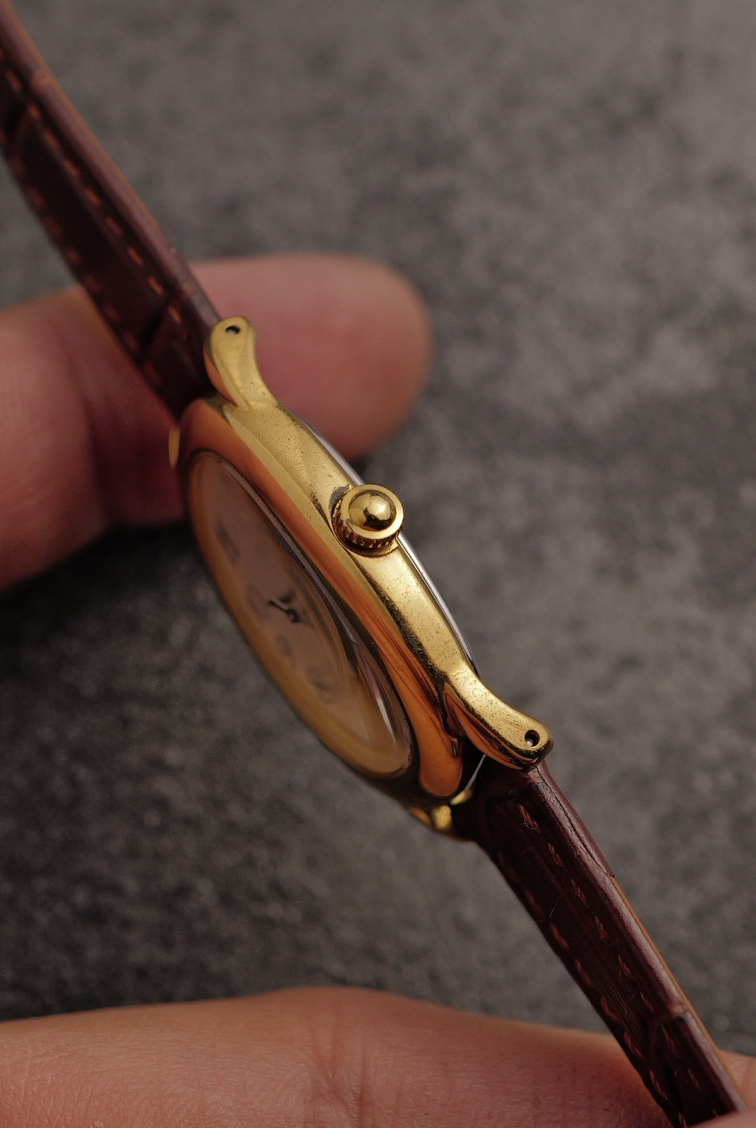 Seiko Ladies "Baignoire" Gold Circa. 1995 Full set