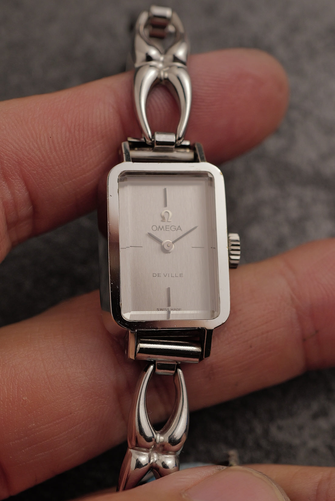 Omega De-ville "Andrew Grima" in steel Circa. 1970s