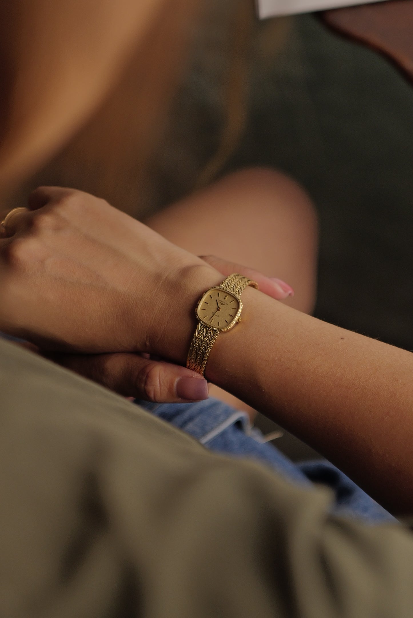 Ladies Longines " Chevron Weave' Circa. 1990
