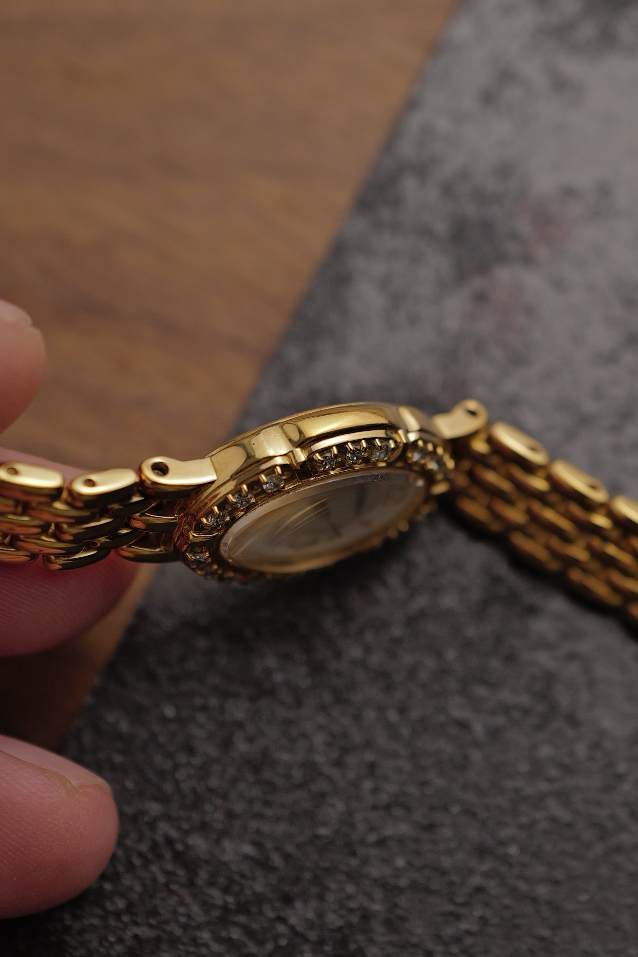 seiko exceline mother of pearl "floral diamond" circa. 1995