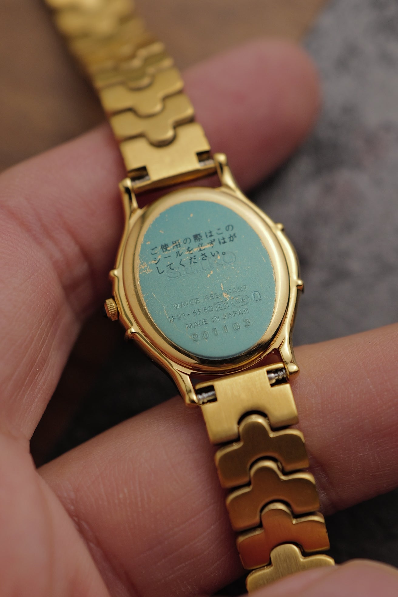 Seiko Exceline MOP Art Deco Diamond on Custom bracelet Circa.1996