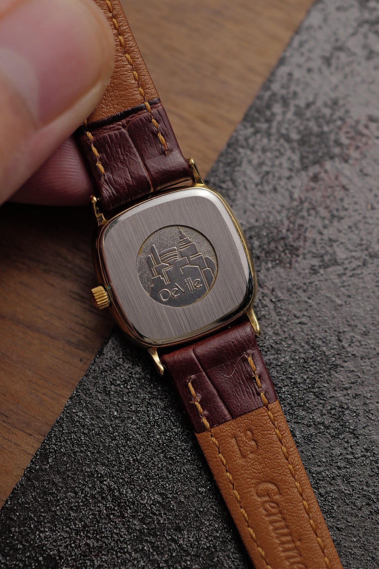 Omega De-ville "Golden Cushion" Quartz Circa. 1990s