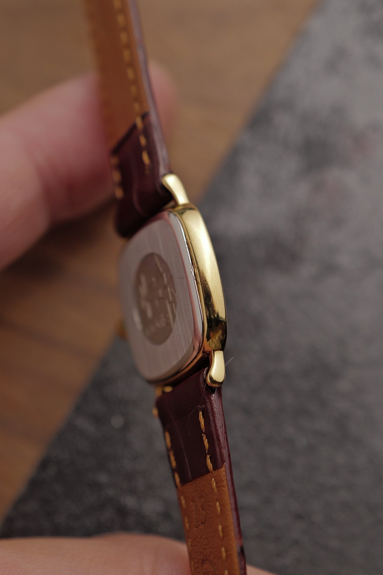 Omega De-ville "Golden Cushion" Quartz Circa. 1990s