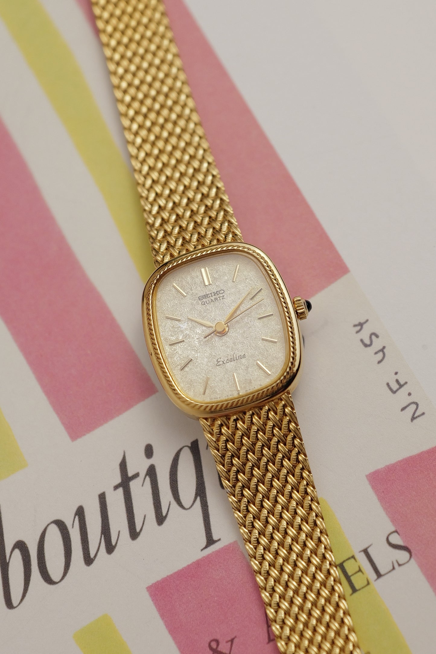 Seiko Exceline "Golden Wisp" Full Bracelet Circa. 1986