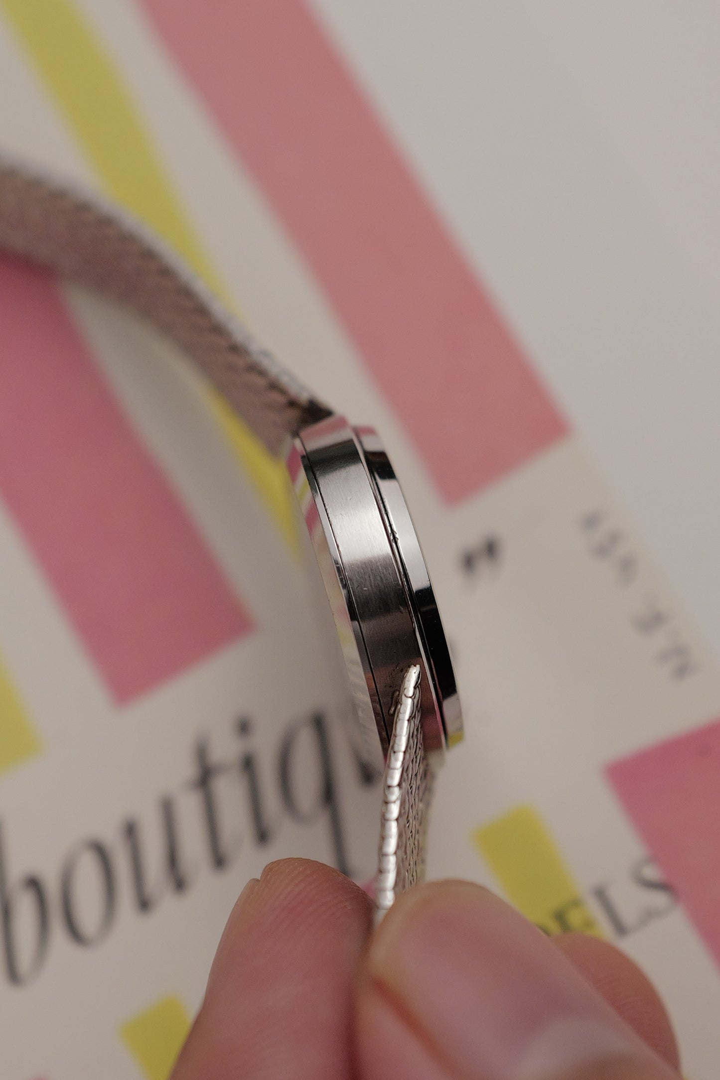 Seiko "Sunburst Silver" Woven Braclet Circa. 1980