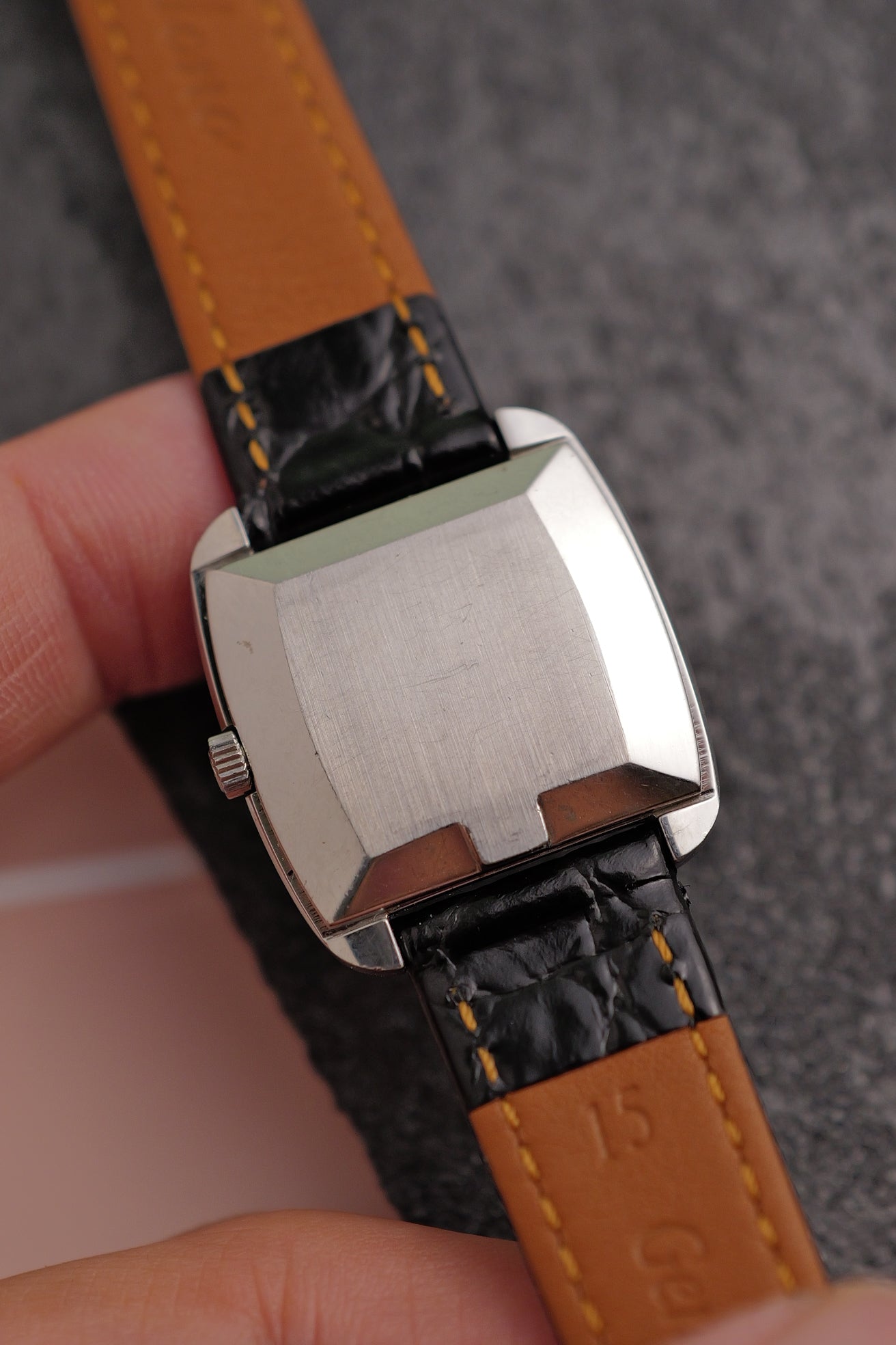 Omega De-ville "Cushion' Linen Dial Circa. 1970s