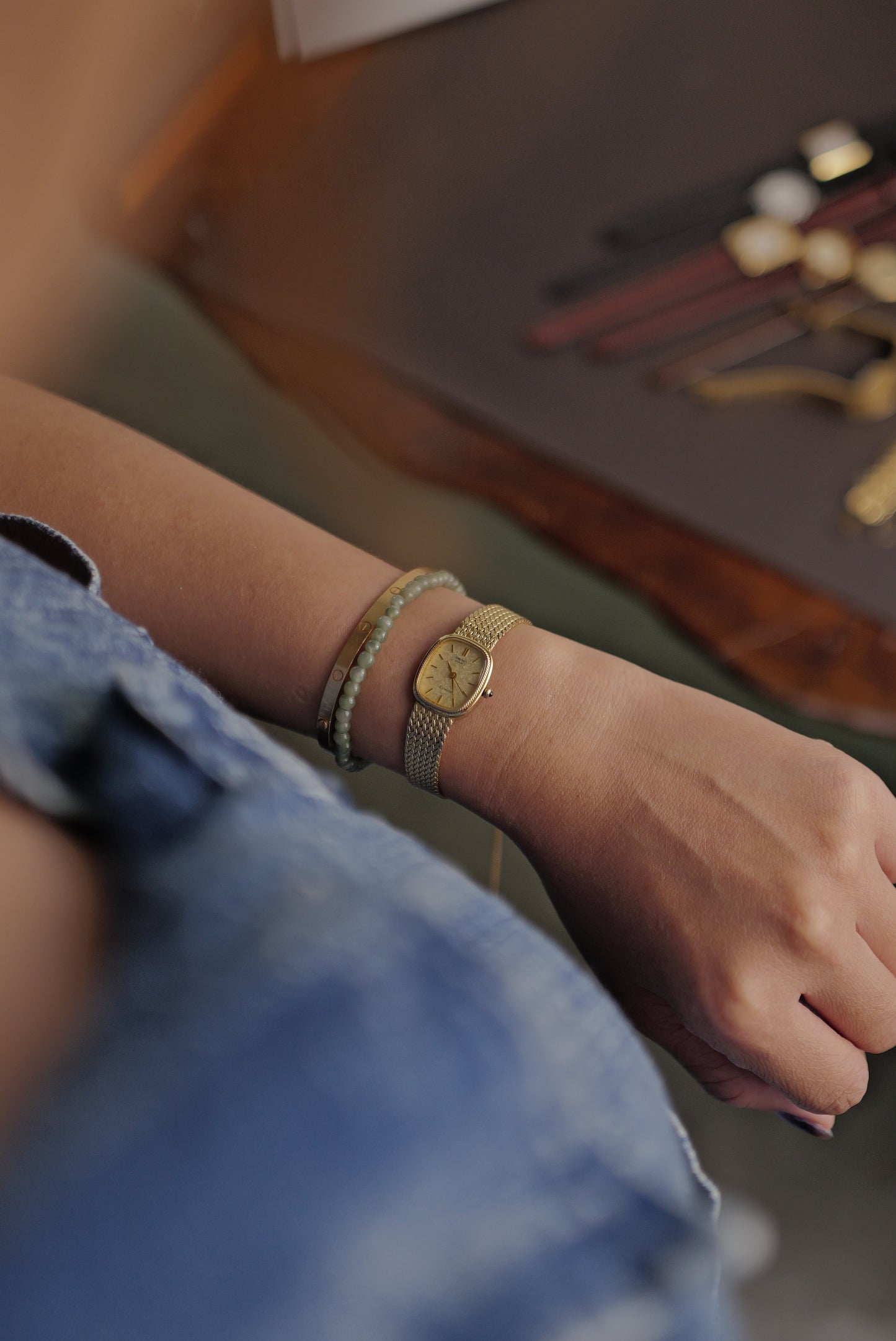 Seiko Exceline "Golden Wisp" Full Bracelet Circa. 1986