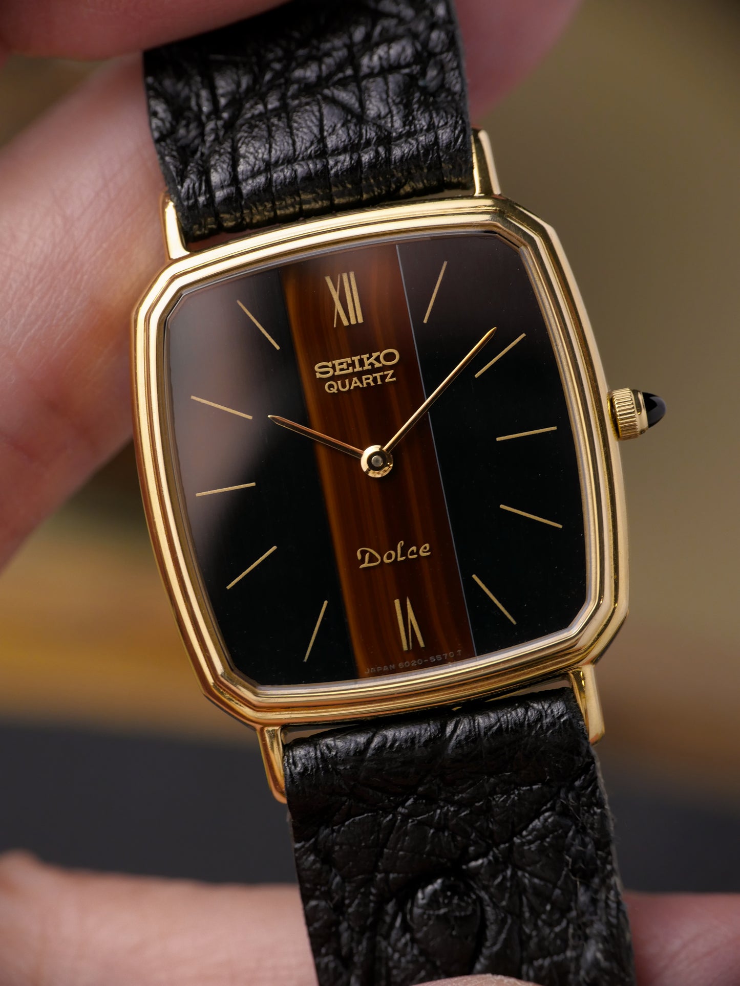 Seiko Dolce “Sardonyx Dial” Ref. 6020-5430. (circa 1981)