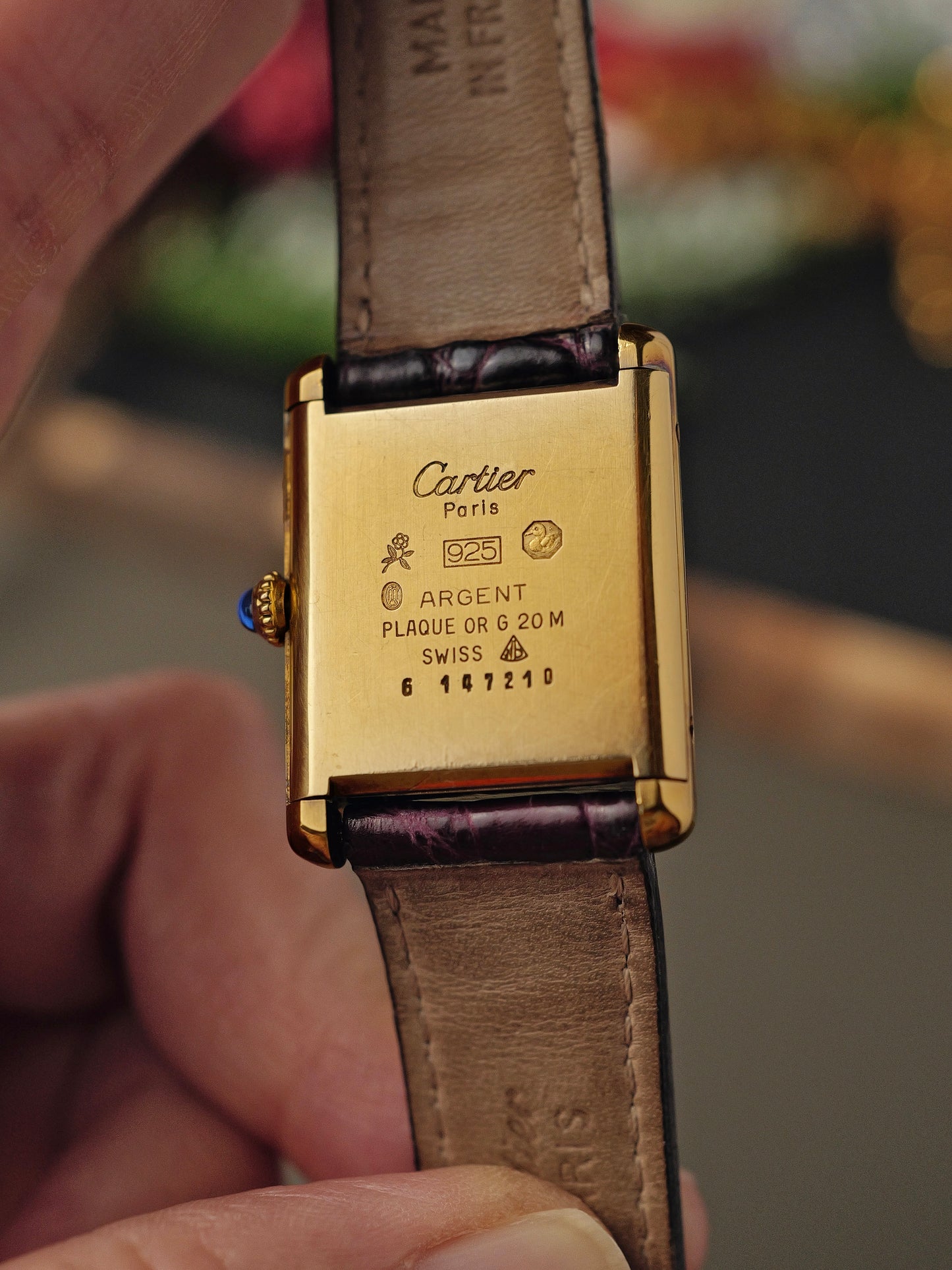 Cartier Must de Cartier Tank Vermeil “Discor Dial” Cartier-serviced Manual LM (circa early 1980s)