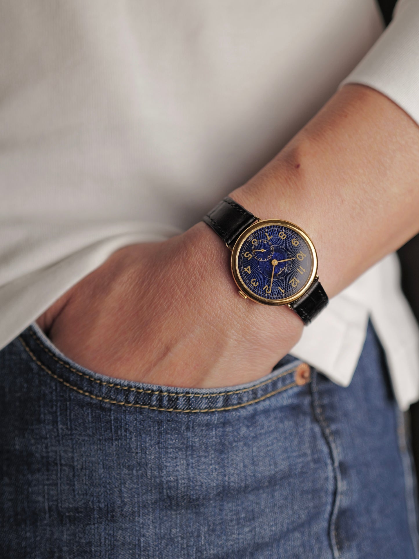 Longines “Blue Lattice Sector” Ref. 5096 (circa 1980s)