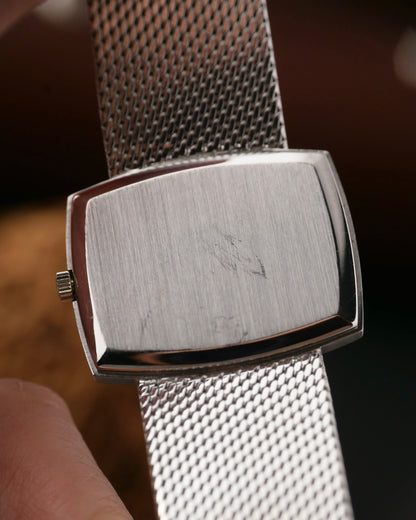Patek Philippe 18K White Gold TV Case Integrated Bracelet Ref. 3528/1 (circa early 1970s)