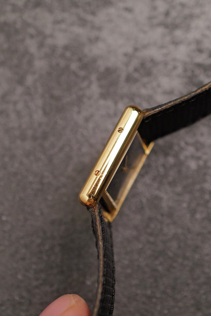 Must De Cartier Tank "Spidering Onyx " Circa. 1980s w/box