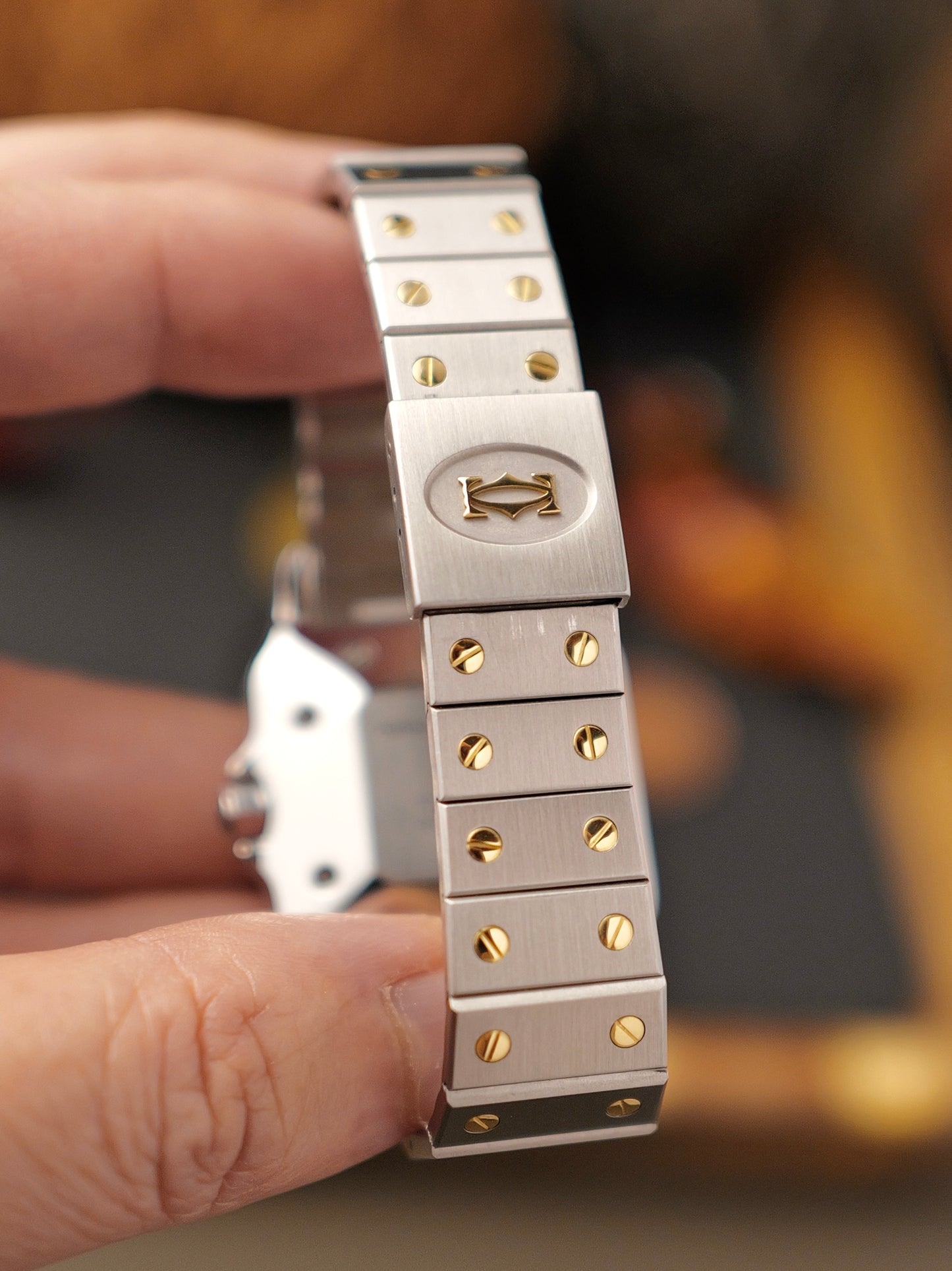 Cartier Santos Carrée Steel + 18K Solid Gold FULL SET Ref. 2961 (circa 1985)
