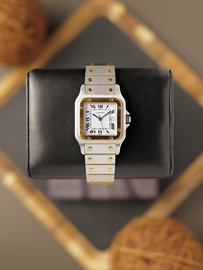 Cartier Santos Carrée Two Tone w/Box and Service Papers Ref. 2961 (circa 1981)