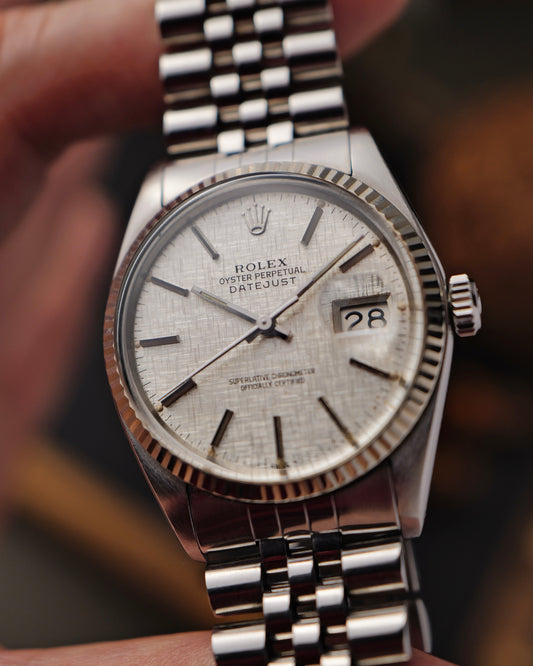 Rolex Datejust 36mm Linen Dial Ref. 16014 (Circa 1979)