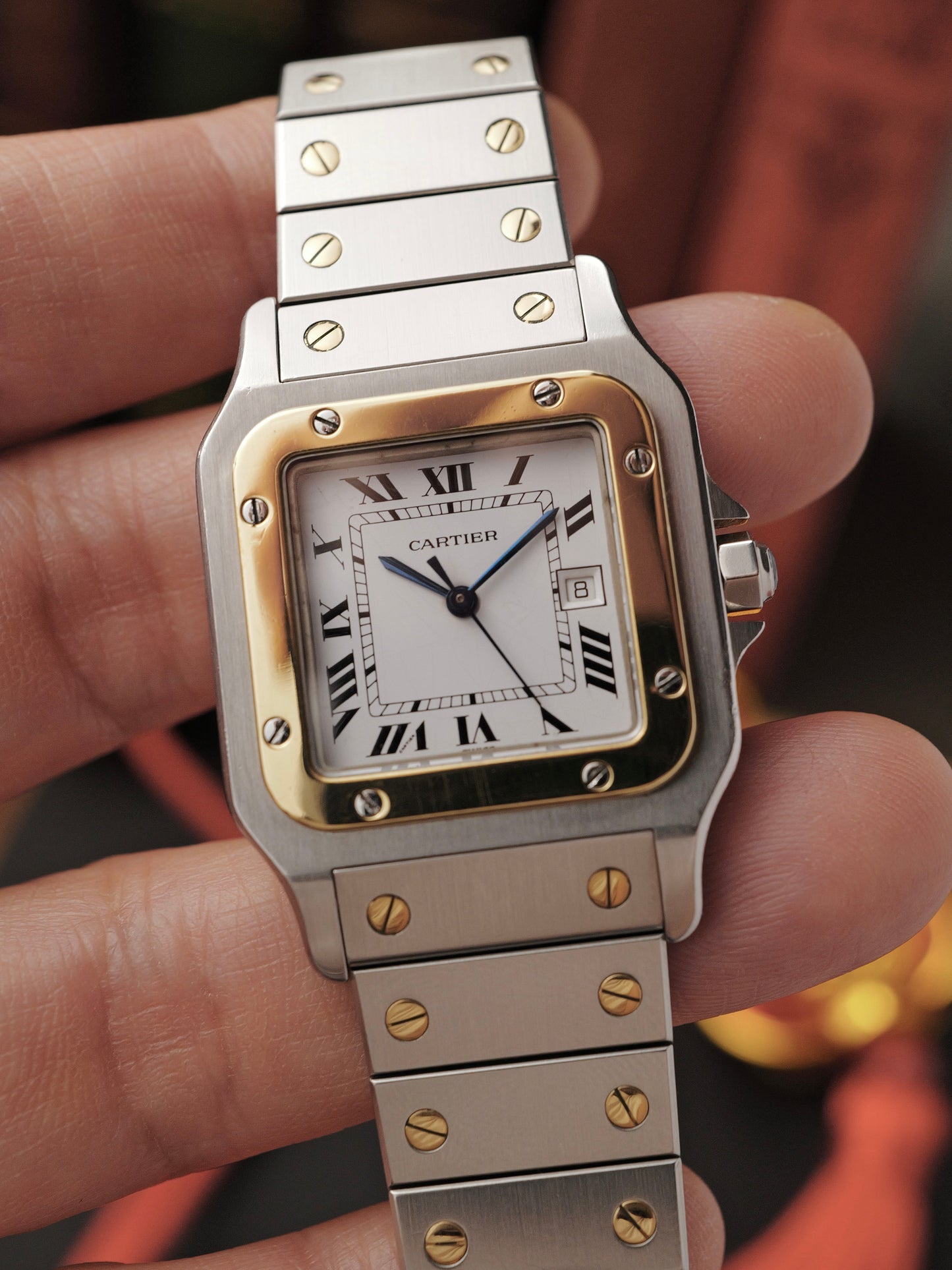 Cartier Santos Carrée Steel & 18K Gold Ref. 2961 (circa 1980s)