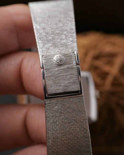 Patek Philippe 18K White Gold TV Case Integrated Bracelet Ref. 3528/1 (circa early 1970s)