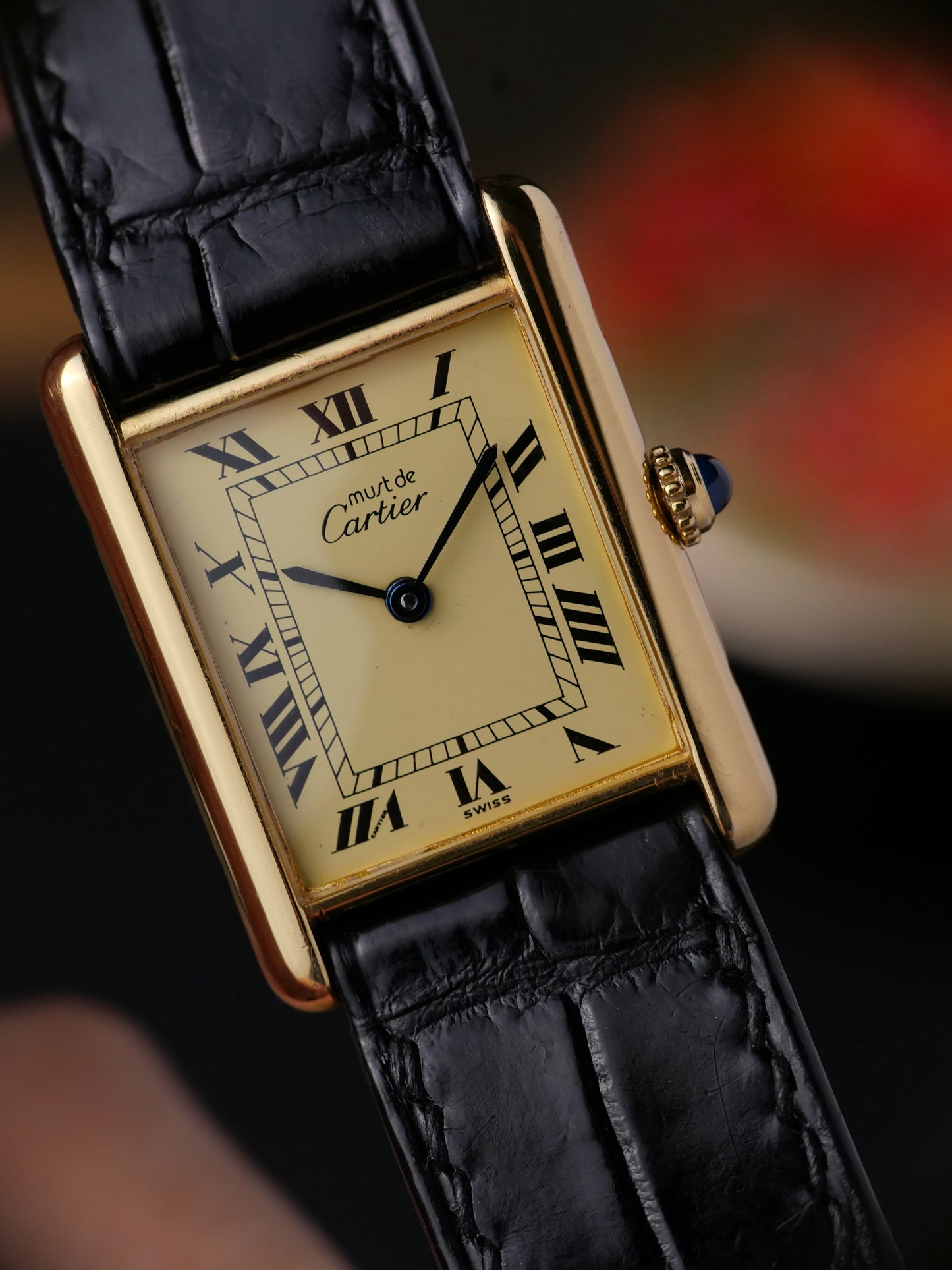 Cartier Tank Must de Cartier Vermeil Champagne LM Ref. 590005 (circa 1991)