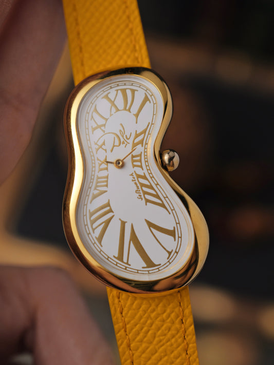 Exaequo Softwatch “Dali” 2nd Series White Gilt (circa 1990s)