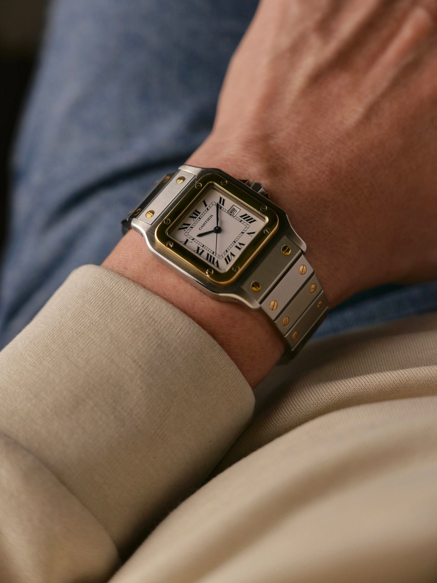 Cartier Santos Carrée Two Tone Ref. 2961 (circa 1990s)