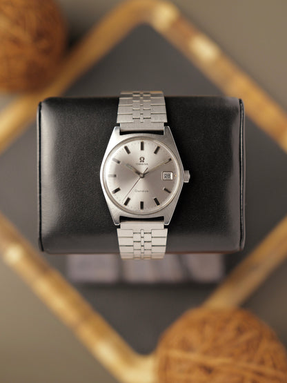 Omega Geneve Date Cushion-Tonneau Silver Domed Dial Ref. 136.041 (circa 1969)