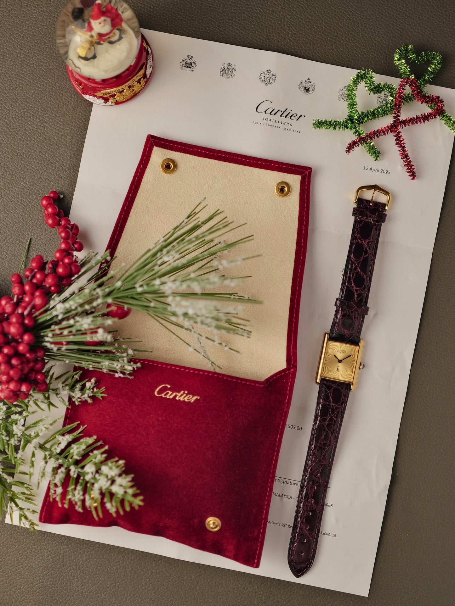 Cartier Must de Cartier Tank Vermeil “Discor Dial” Cartier-serviced Manual LM (circa early 1980s)