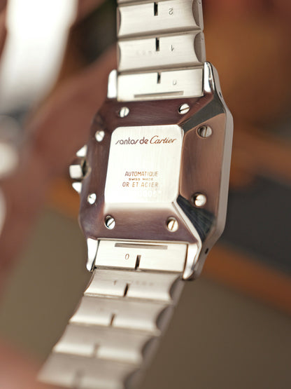 Cartier Santos Carrée Two Tone w/Box and Service Papers Ref. 2961 (circa 1981)