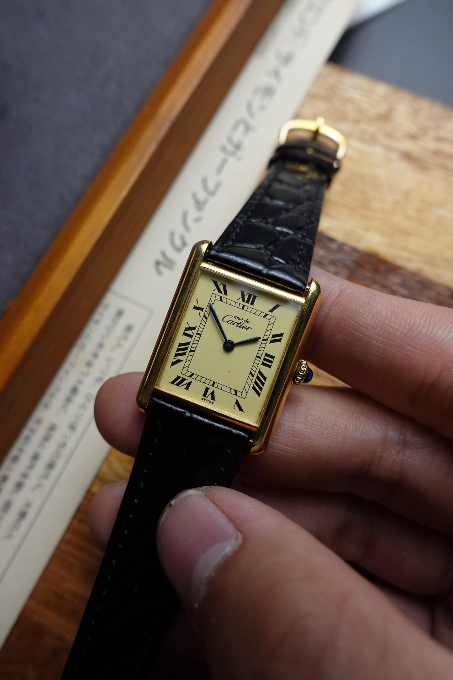 Must de Cartier Tank Large with box Manual winding #240239